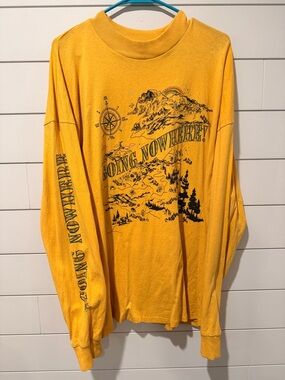 Urban Outfitters Mustard Yellow Graphic Tshirt